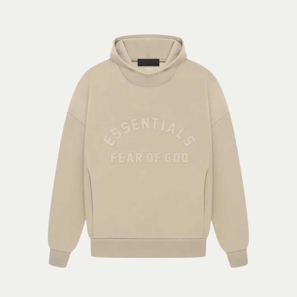 Fear of God Essentials Beige Hoodie